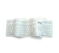 Hygienic Professional Grade Full-size Flexible Silicone Washable Keyboard (USB) (White) | KBSTFC106-W