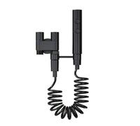 Hygienic Shower for Bathroom Toilet Bidet Head, Double Outlet Angle Valve One in Two Out Water Cleaning Sprayer,High-Pressure Resistant(Nero)
