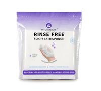 HYGIENJOY-Rinse Free Bath Sponges for Adults-Disposable No Rinse Bathing Wipes-25 Pack,Soap Infused,Extra Thick and Dry Shower Wipes for Elderly,Camping,Post Surgery Must Haves,(Lavender 25 Counts）