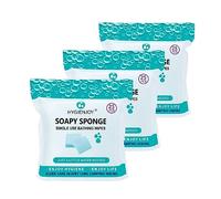 HYGIENJOY Skin Cleaning Wipe (75 Counts, 3 Packs) - Rinse Free Bathing Sponge for Adults, Extra Thick, No Residue, Hypoallergenic, Convenient for Elderly, Injured, Campers, Hikers