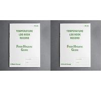 Hygiplas 6063 Temperature Log Book Hygiene Kitchen Fridge Freezer Thermometer (Pack of 2)