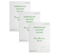 Hygiplas 6063 Temperature Log Book Hygiene Kitchen Fridge Freezer Thermometer (Pack of 3)
