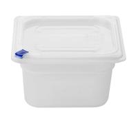 Hygiplas Click PP GN Food Container 1/6 with Lid & 7 Colour Clips 100mm 1.5Ltr (4 Pack) FZ097
