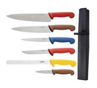 Hygiplas Colour Coded 6-Piece Chef Knife Set with Wallet