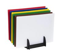 Hygiplas Colour Coded Chopping Board Set with Rack, 6 Pieces