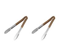 Hygiplas Colour Coded Serving Tong Brown - 300mm (Pack of 2)