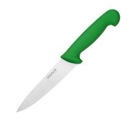Hygiplas Cooking Chef Knife Green 15.9cm - Ideal for Cutting Fruits and Vegetables, Stainless Steel Blade C864