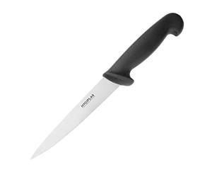 Hygiplas Fillet Chef Knife Black 16cm - Stainless Steel Sharp Blade, Corrosion and Rust Resistant, Dishwasher SafeC266