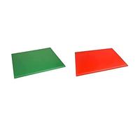 Hygiplas High Density Chopping Board Red - 24x18x1" & Hygiplas High Density Chopping Board Green - 24x18x1"