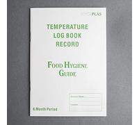 Hygiplas J201 Food Safety Kitchen Temperature Log Book, 6-Month Record