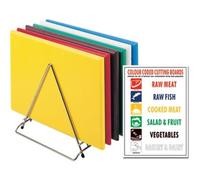 Hygiplas Large High Density Chopping Board Set 12X610X455mm Cutting Kitchen