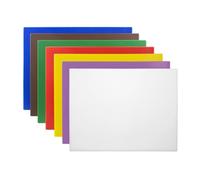 Hygiplas Low Density Chopping Board Set, 600x450x10mm, Multicoloured Set 7 | Commercial-grade polyethylene surface ensures dependable knife edge preservation and essential kitchen hygiene.
