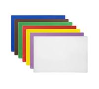 Hygiplas Low Density Chopping Boards 450x300x10mm Set 7 & Rack & UK Wall Chart