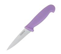 Hygiplas Paring Knife 8.3 cm/3.5 inch, Purple, Weight 29 g - Colour Coded Purple for Sensitive Items Fruit, Vegetable, Herbs & Garnishes, Nuts, SOYA or Seafood - Ergonomic Nylon Handle, FP732