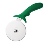Hygiplas Pro-Grade Pizza Cutter 102mm/4 inch, Stainless Steel Wheel, Kitchen Pizza Wheel Slicer, Smooth Wheel Action, Dishwasher Safe, Colour Coded Green Handle, Professional or Home Use | CC408