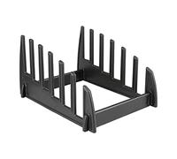 Hygiplas Plastic Chopping Board Rack 6 Slots 25mm, Black Large GG699