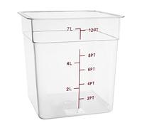 Hygiplas Polycarbonate Square Food Storage Container 7Ltr, Clear