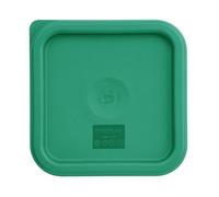 Hygiplas Plastic Square Container Lid Green Small 192 x 192mm - Lid Cover for Food Container CF046