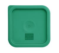 Hygiplas Polycarbonate Square Food Storage Container Lid Green Small - CF046
