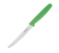 Hygiplas Serrated Tomato Knife Green 10.5cm
