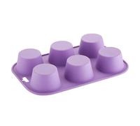 Hygiplas Silicone 6 Hole Muffin Pan, Non-Stick, Purple