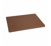 Hygiplas Small Low Density Brown Chopping Board for Vegetables - 30x30cm