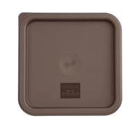 Hygiplas Square Food Storage Container Lid Brown, Medium - Tight Seal, Freezer and Dishwasher Safe FX141