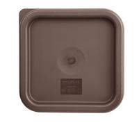 Hygiplas Square Food Storage Container Lid FX140, Brown, Small