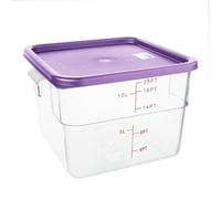 Hygiplas Square Food Storage Container Lid Purple, Large - Tight Seal, Freezer and Dishwasher Safe FX145