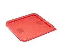 Hygiplas Square Food Storage Container Lid Red Medium