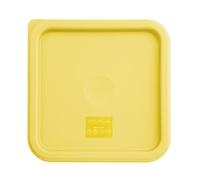 Hygiplas Square Food Storage Container Lid Yellow Medium