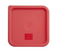 Hygiplas Square Polyethylene Food Container Lid 5.5/7Ltr, Red