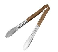 Hygiplas Stainless Steel Colour Coded Serving Tongs 290mm, Brown, L