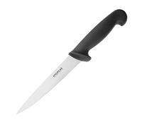 Hygiplas Stainless Steel Fillet Chef Knife Black 16cm, Dishwasher Safe