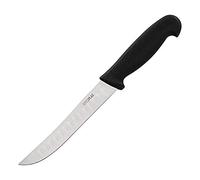 Hygiplas Stainless Steel Scalloped Utility Knife Black 12.5cm, C420