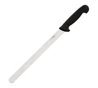 Hygiplas Stainless Steel Serrated Slicer Knife, Black - 12" C580