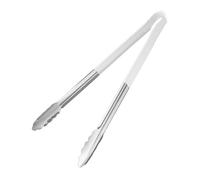 Hygiplas Stainless Steel Serving Tongs Dishwasher Safe, White 405mm