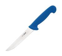 Hygiplas Stiff Blade Boning Knife Blue 15cm - Dishwasher Safe, Stainless Steel Blade Knife for Cutting Meat C854