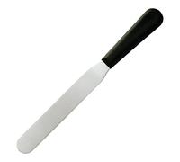 Hygiplas Straight Blade Palette Knife Black 20.5cm - Stainless Steel, Soft Grip Handle, Dishwasher Safe Knife D404