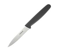 Hygiplas Straight Blade Paring Knife Black 8.5cm