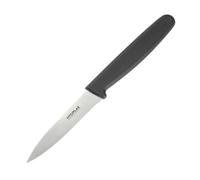 Hygiplas Straight Blade Paring Knife Black 8.5cm - Stainless Steel,Ergonomic Handle, Dishwasher Safe Knife C268