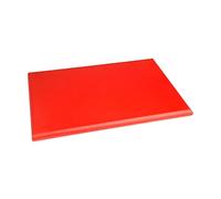 Hygiplas Thick HDPE Dishwasher Safe Chopping Board 450x300x25mm, Red