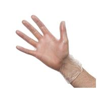 Hygiplas Vinyl Clear Powdered Gloves- Size S (Pack 100)