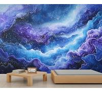 HYGIUID Abstract Space Mural Galaxy Wallpaper Mysterious Universe Wall Mural Large Panoramic Accent Wallpaper Bedroom Living Room 3D Sofa Backdrop (Non-self-Adhesive)