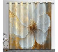 HYGIUID Dreamy Florals Small Window Curtains, Modern Florals Short Curtain for Windows Elegant Flowers Kitchen Window Curtains over Sink for Kitchen Laundry Room Loft, 28" x 54.3", 2 Panels
