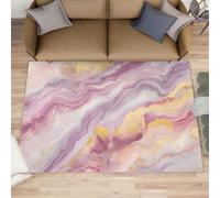 HYGIUID Modern Luxury Marble Door Mat - 60 x 90 cm Stone Textured Marbling Kitchen Rug, Abstract Purple Marble Indoor Bathroom Outside Doormat Washable for Hallway Corridor Bedroom Bedside