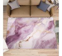 HYGIUID Modern Luxury Marble Door Mat - 60 x 90 cm Stone Textured Marbling Kitchen Rug, Abstract Purple Marble Indoor Bathroom Outside Doormat Washable for Hallway Corridor Bedroom Bedside