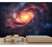 HYGIUID Universe Mural Spiral Galaxy Wallpaper Space Wall Mural Commercial Hotel Poster Custom Wallpaper Massive Panoramic Wall Poster (Non-self-Adhesive)