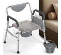 HygiVital Bariatric Commode, Bedside Commode for Elderly, Senior
