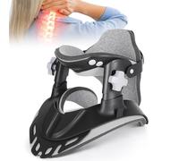 HygiVital Neck Traction Device, Adjustable Cervical Neck Stretcher with 360 Degree Support, Ergonomic Neck Brace for Home Office Use, 0.96 lbs Lightweight and Portable (Black)